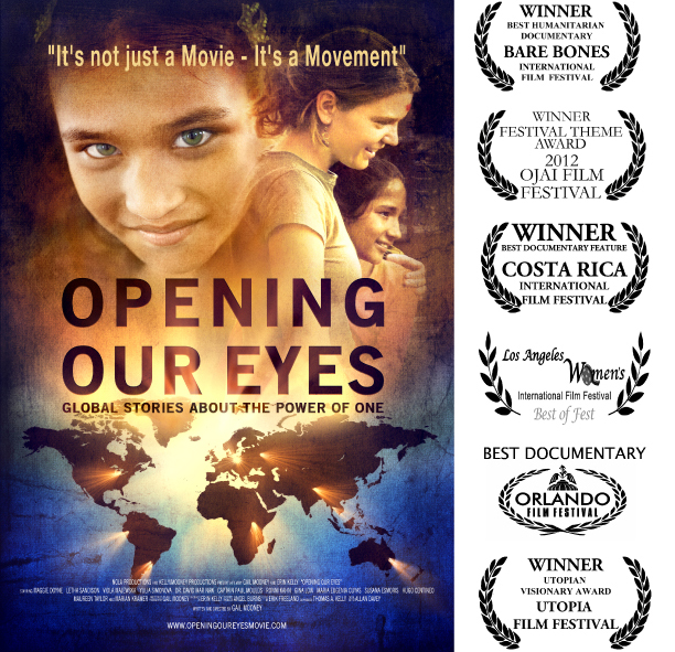 Opening Our Eyes Movie Poster with film festival laurels