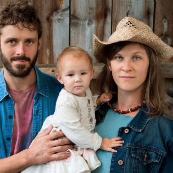 Portrait of organic farm family.