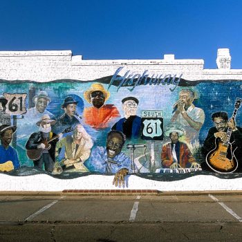 Blues mural, Leland, MS