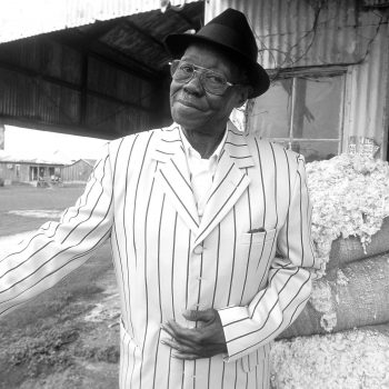 B&W portrait of Pinetop Perkins, Hopsons Plantation, Clarksdale, MS