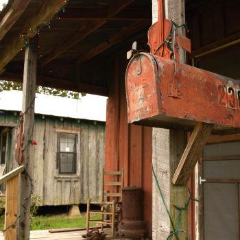 Mailbox of shack, Hopsons Plantation, Clarksdale, MS