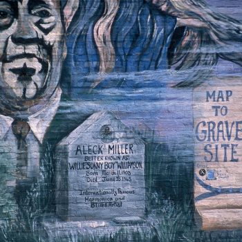 Mural of Sonny boy Williamson's grave, Tutwiler, MS
