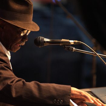 Blues musician, Pinetop Perkins at King Biscuit Blues Festival, Helena, Arkansas