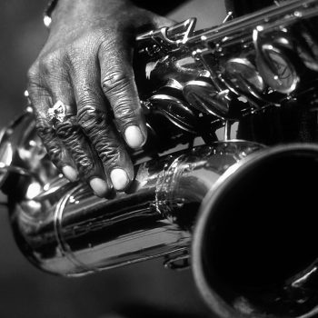 Eddie Shaw and saxophone, Chicago Blues Festival, Chicago, IL