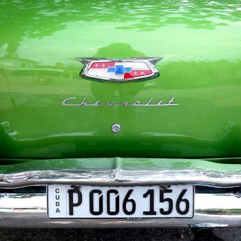 Trunk of classic American car, Havana, Cuba