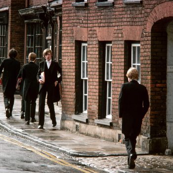 School boys in tuxedos, Eton, England, UK