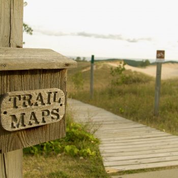 Trail sign, Sleeping Bear Dunes National Park, Michigan