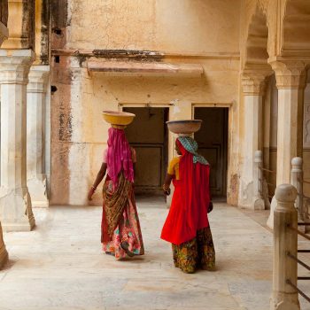 Woman at Red Fort, Jaipur, India. Opening Our Eyes Movie.