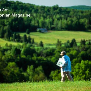 Woman with painting, Vermont